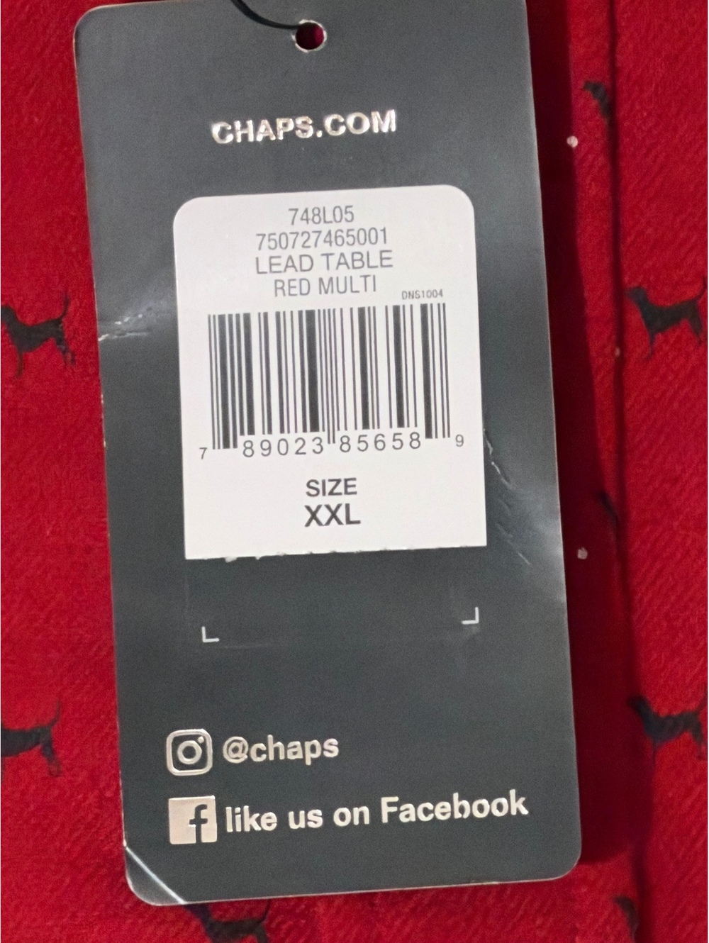 Chaps Red Multi Patterned Button-Down Shirt XXL - Picture 3 of 7